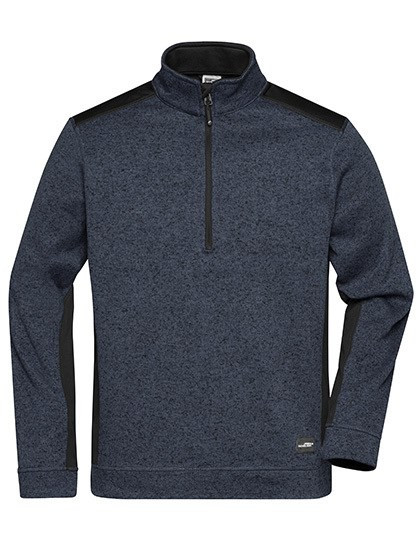 James&Nicholson - Men´s Knitted Workwear Fleece Half-Zip - STRONG -