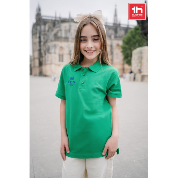 THC ADAM KIDS. Kurzärmeliges Baumwoll-Poloshirt für Kinder (unisex)