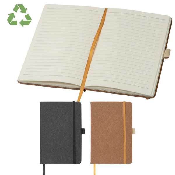 A5 Notizbuch mit recyceltem Ledereinband TRACY