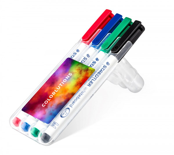 STAEDTLER Lumocolor whiteboard pen, Box mit 4 Stiften